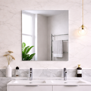 POSEIDON JASPER RECTANGULAR FRAMELESS PENCIL EDGE PLAIN MIRROR 600X750MM