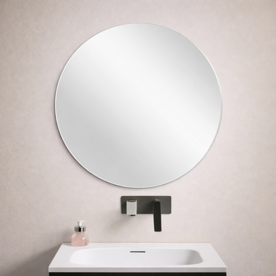 POSEDION LUNA ROUND FRAMELESS PENCIL EDGE PLAIN MIRROR 700X700MM