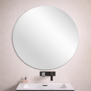 POSEIDON LUNA ROUND FRAMELESS PENCIL EDGE PLAIN MIRROR 800X800MM