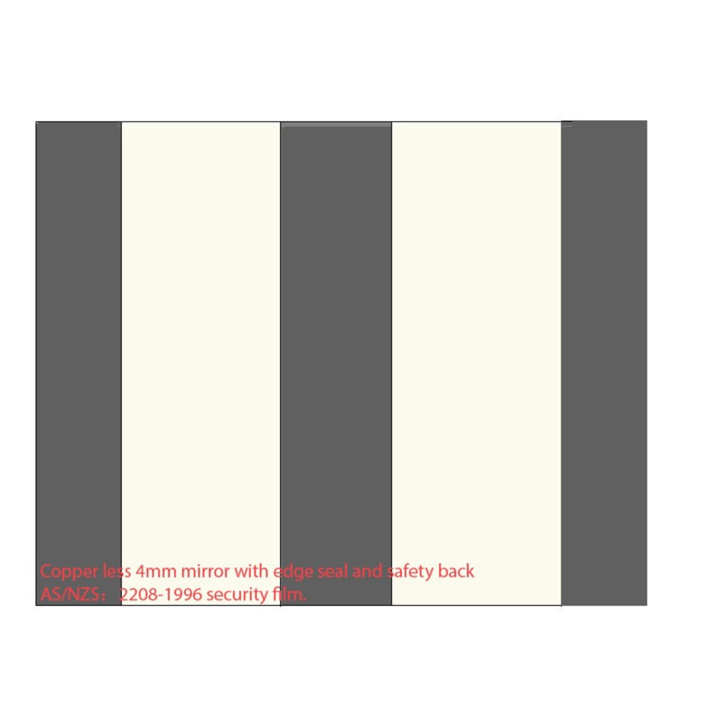 POSEIDON JASPER RECTANGULAR FRAMELESS PENCIL EDGE PLAIN MIRROR 900X750MM