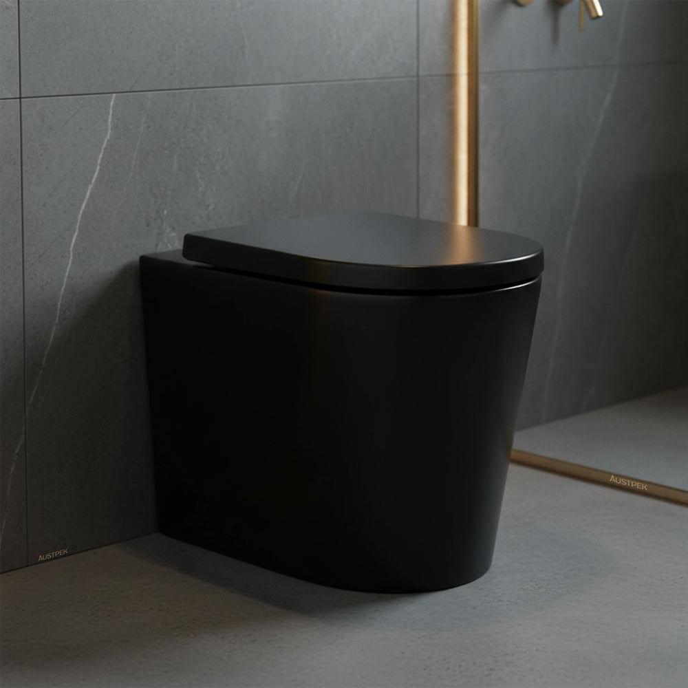 POSEIDON AVERY WALL-FACED TOILET PAN GLOSS BLACK