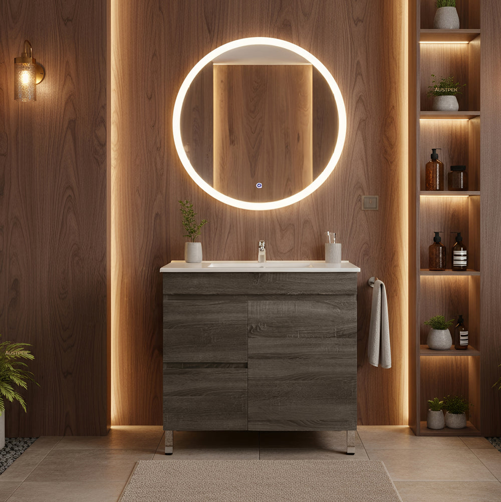 POSEIDON BERGE 750MM FLOOR STANDING VANITY (AVAILABLE IN LEFT HAND DRAWER AND RIGHT HAND DRAWER)