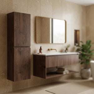 POSEIDON DARK OAK TALL BOY 400MM X 1350MM