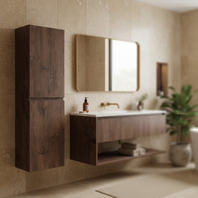 POSEIDON DARK OAK TALL BOY 400MM X 1350MM