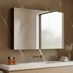 POSEIDON EVIE DARK BROWN MIRROR SHAVING CABINET 1200X750MM