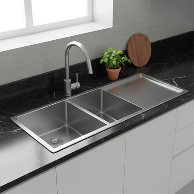 POSEIDON HANDMADE KITCHEN SINK STAINLESS STEEL 1160MM