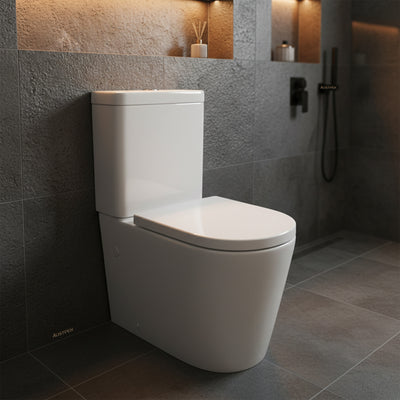 POSEIDON KASEY BACK TO WALL TOILET SUITE GLOSS WHITE
