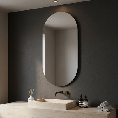 POSEIDON OLIVIA PENCIL EDGE OVAL PLAIN MIRROR 450X900MM