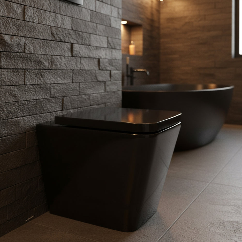 POSEIDON QUBIST WALL FACED PAN GLOSS BLACK