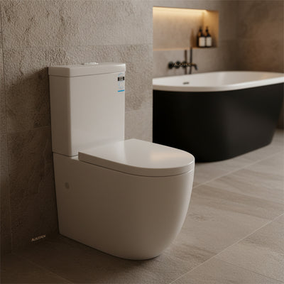 POSEIDON ROLA SHORT PROJECTION TOILET SUITE GLOSS WHITE