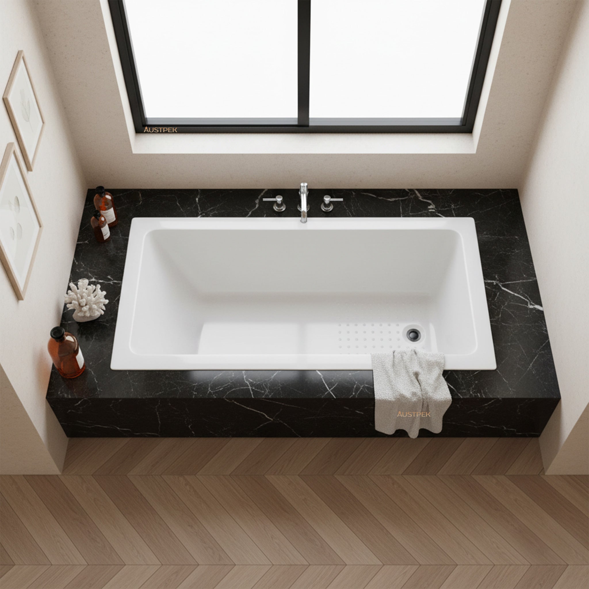 POSEIDON SANDY DROP IN BATHTUB GLOSS WHITE (AVAILABLE IN 1470MM AND 1690MM)