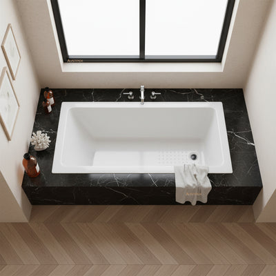 POSEIDON SANDY DROP IN BATHTUB GLOSS WHITE (AVAILABLE IN 1470MM AND 1690MM)