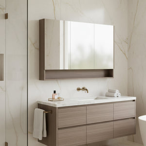 POSEIDON STELLA OAK MIRROR SHAVING CABINET 1198X750MM
