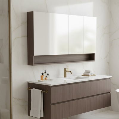 POSEIDON STELLA OAK MIRROR SHAVING CABINET 1480X750MM