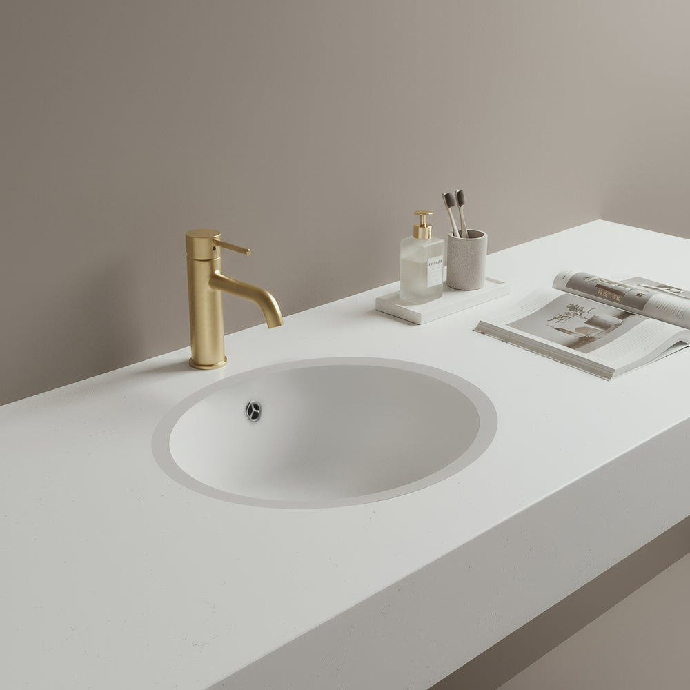 POSEIDON UNDER COUNTER BASIN GLOSS WHITE 340MM