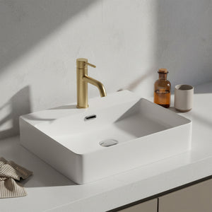 POSEIDON WALL HUNG / ABOVE COUNTER BASIN WITH OVERFLOW GLOSS WHITE 500MM