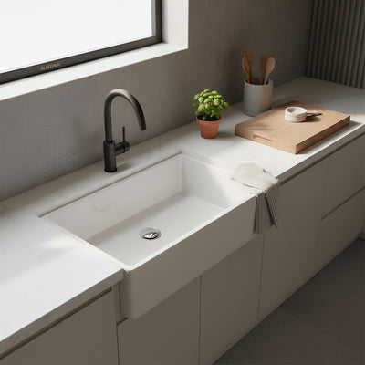 POSEIDON WHITE FERMENTALE CERAMIC KITCHEN SINK