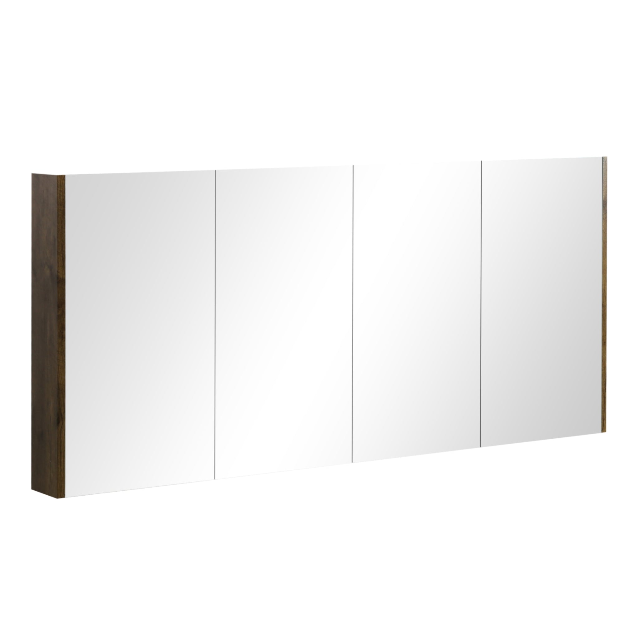 POSEIDON QUBIST DARK OAK MIRROR SHAVING CABINET 1500X720MM