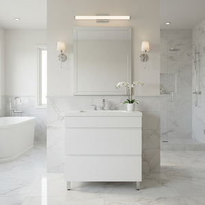 POSEIDON MATTE WHITE 750MM SINGLE BOWL FLOOR STANDING VANITY