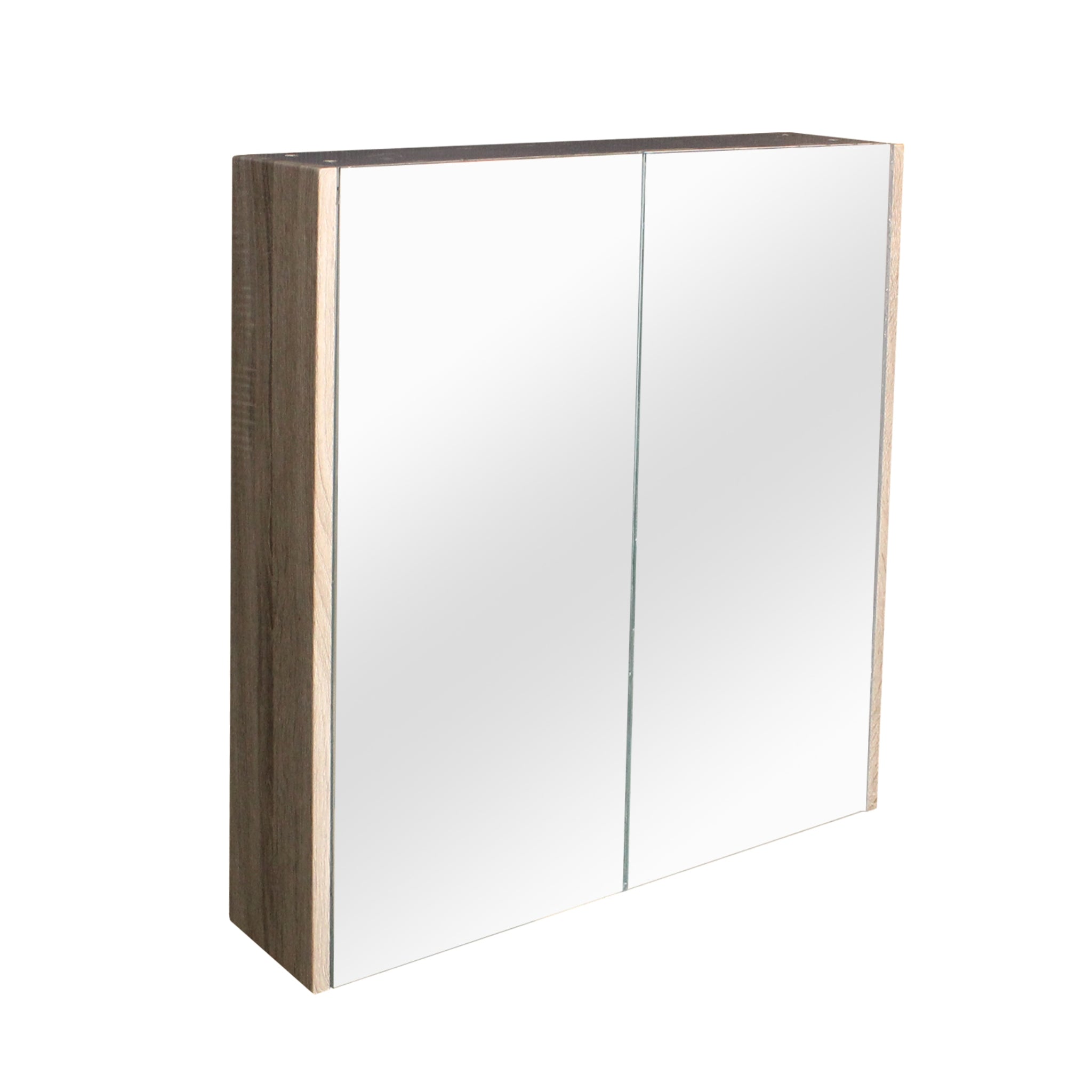 POSEIDON QUBIST WHITE OAK MIRROR SHAVING CABINET 750X720MM