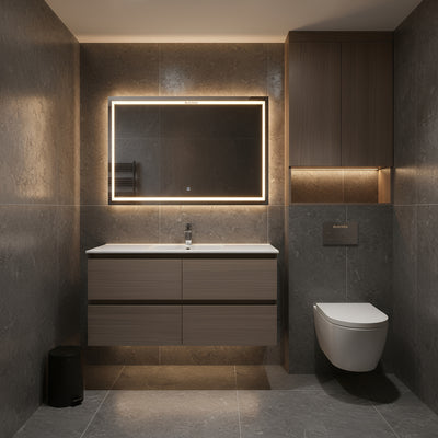 POSEIDON STELLA OAK 1200MM SINGLE BOWL WALL HUNG VANITY