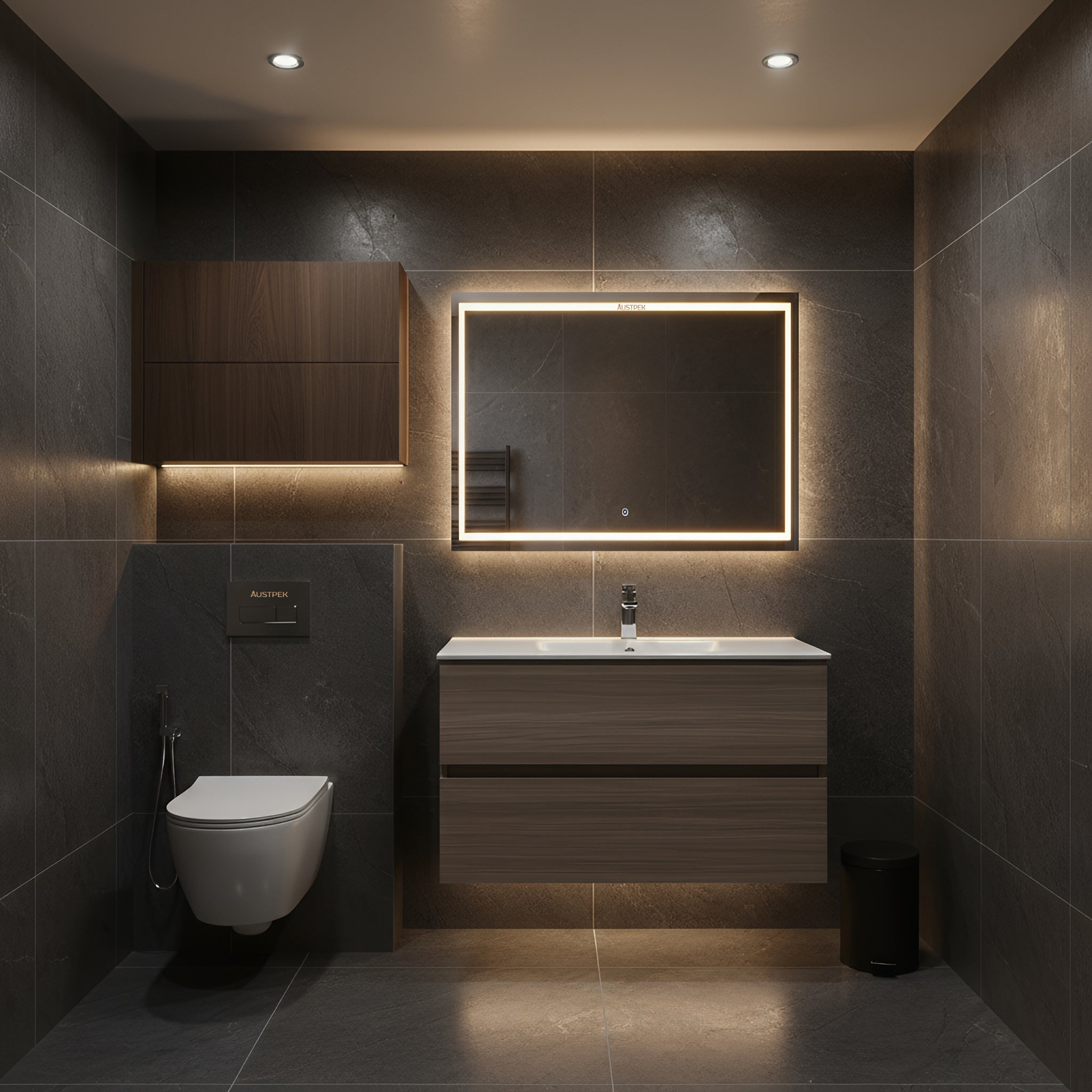 POSEIDON STELLA OAK 900MM SINGLE BOWL WALL HUNG VANITY