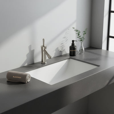 POSEIDON UNDER COUNTER BASIN GLOSS WHITE 455MM