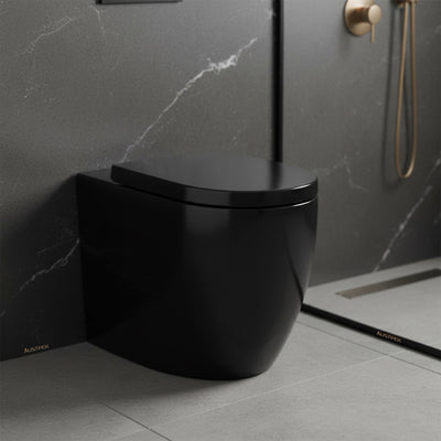 POSEIDON VEDA WALL FACED FLOOR PAN GLOSS BLACK