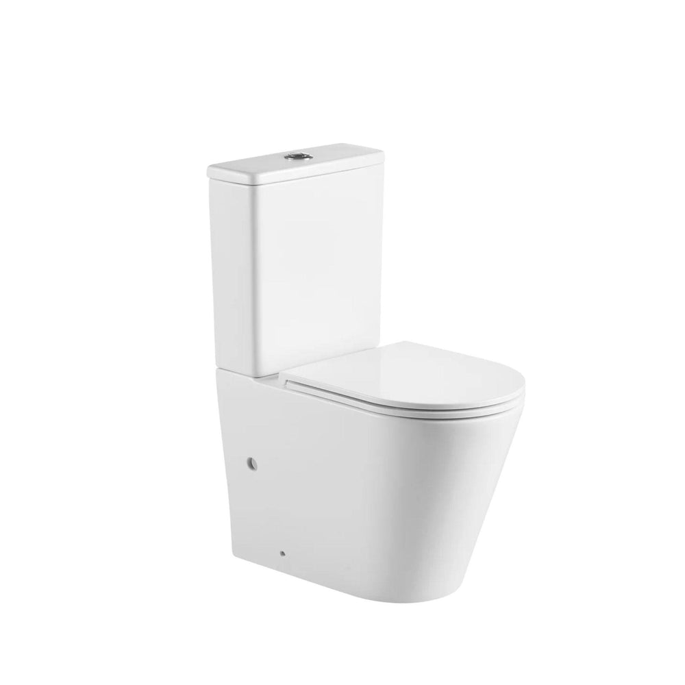 MERCIO PANI RIMLESS BACK TO WALL TOILET SUITE GLOSS WHITE