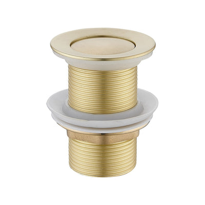 HELLYCAR PUSH PLUG WASTE NON-OVERFLOW BRUSHED GOLD 32MM