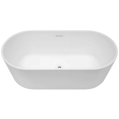 DECINA PREZZO FREESTANDING BATH WITH INTEGRATED OVERFLOW GLOSS WHITE (AVAILABLE IN 1500MM AND 1700MM)
