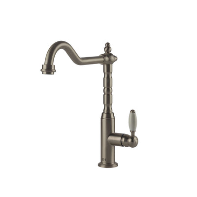 TURNER HASTINGS PROVIDENCE SINGLE SINK MIXER 311MM BRUSHED NICKEL (CERAMIC HANDLE)