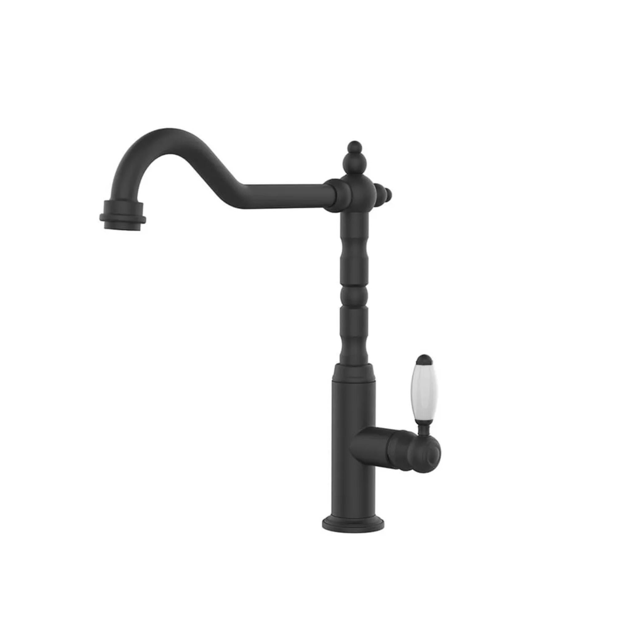 TURNER HASTINGS PROVIDENCE SINGLE SINK MIXER TAP 311MM MATTE BLACK