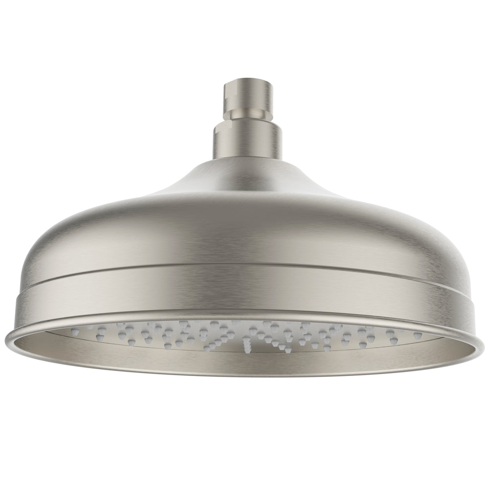 IKON CLASICO LEAD FREE SHOWER HEAD 220MM BRUSHED NICKEL