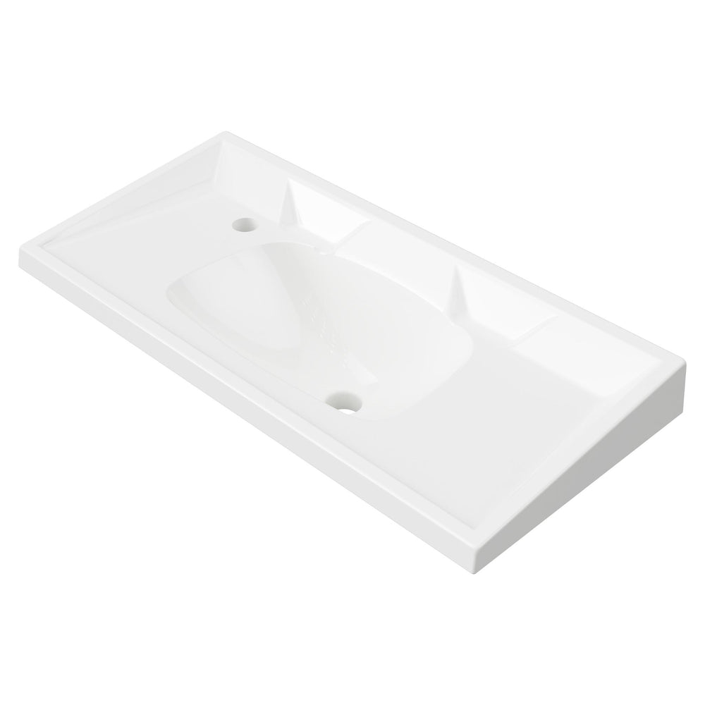 DUROCLASS PRINCE ENSUITE SINGLE BOWL INTEGRATED VANITY TOP GLOSS WHITE (AVAILABLE IN 600MM AND 750MM)