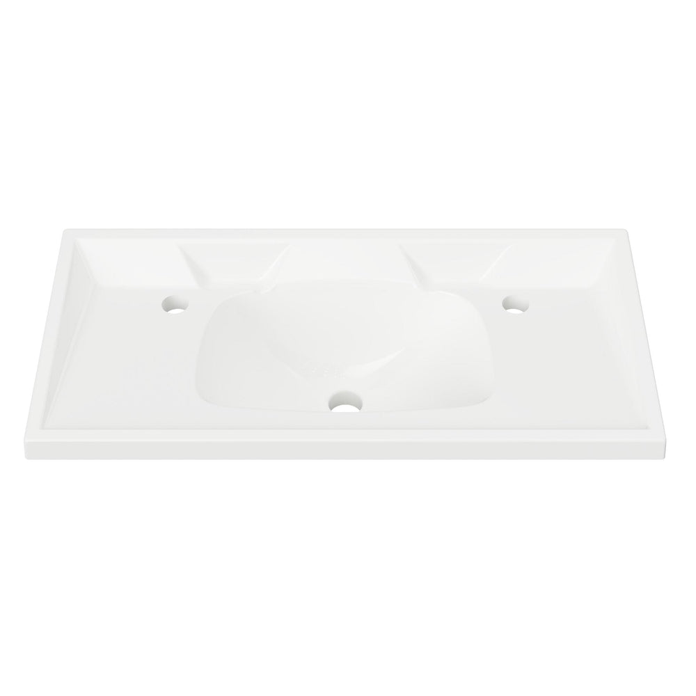 DUROCLASS PRINCE ENSUITE GLOSS WHITE SINGLE BOWL UNDERMOUNT VANITY TOP (AVAILABLE IN 600MM AND 750MM)