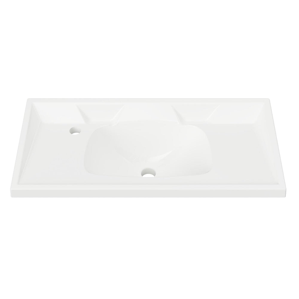 DUROCLASS PRINCE ENSUITE GLOSS WHITE SINGLE BOWL UNDERMOUNT VANITY TOP (AVAILABLE IN 600MM AND 750MM)