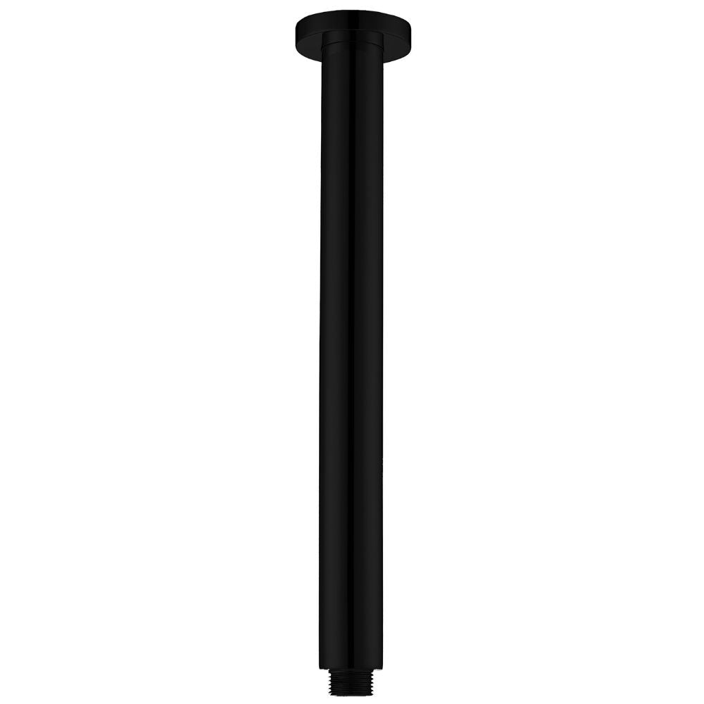 IKON ROUND VERTICAL SHOWER ARM 312MM MATTE BLACK