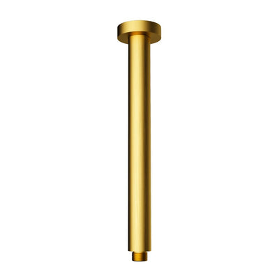 IKON ROUND VERTICAL SHOWER ARM 312MM BRUSHED GOLD