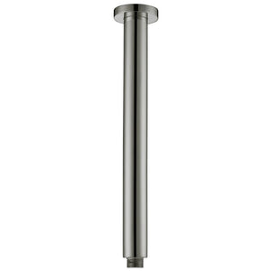 IKON ROUND VERTICAL SHOWER ARM 312MM BRUSHED NICKEL