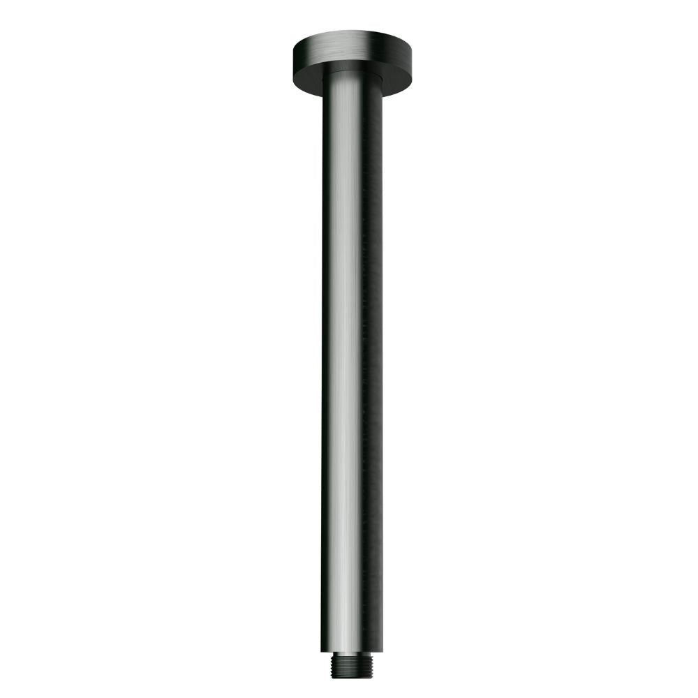 IKON ROUND VERTICAL SHOWER ARM 312MM GUN METAL