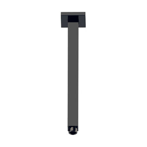 IKON P&P SQUARE VERTICAL SHOWER ARM 316MM MATTE BLACK