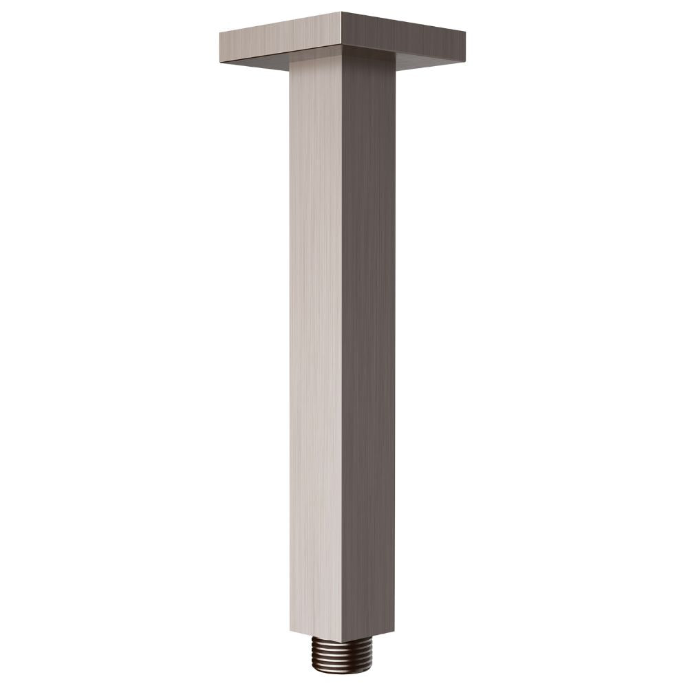IKON P&P SQUARE VERTICAL SHOWER ARM 316MM BRUSHED NICKEL