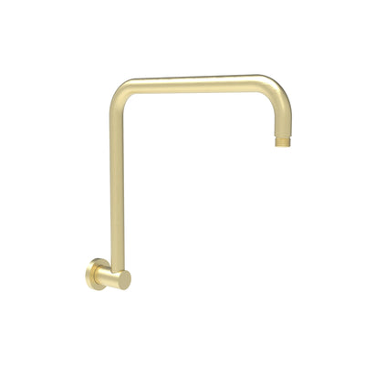IKON CURVED SHOWER ARM 299MM BRUSHED GOLD