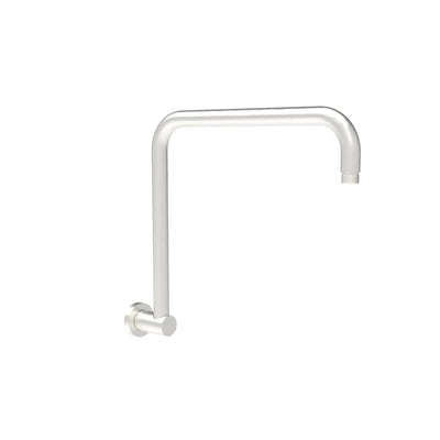 IKON CURVED SHOWER ARM 299MM BRUSHED NICKEL