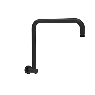 IKON CURVED SHOWER ARM 299MM MATTE BLACK