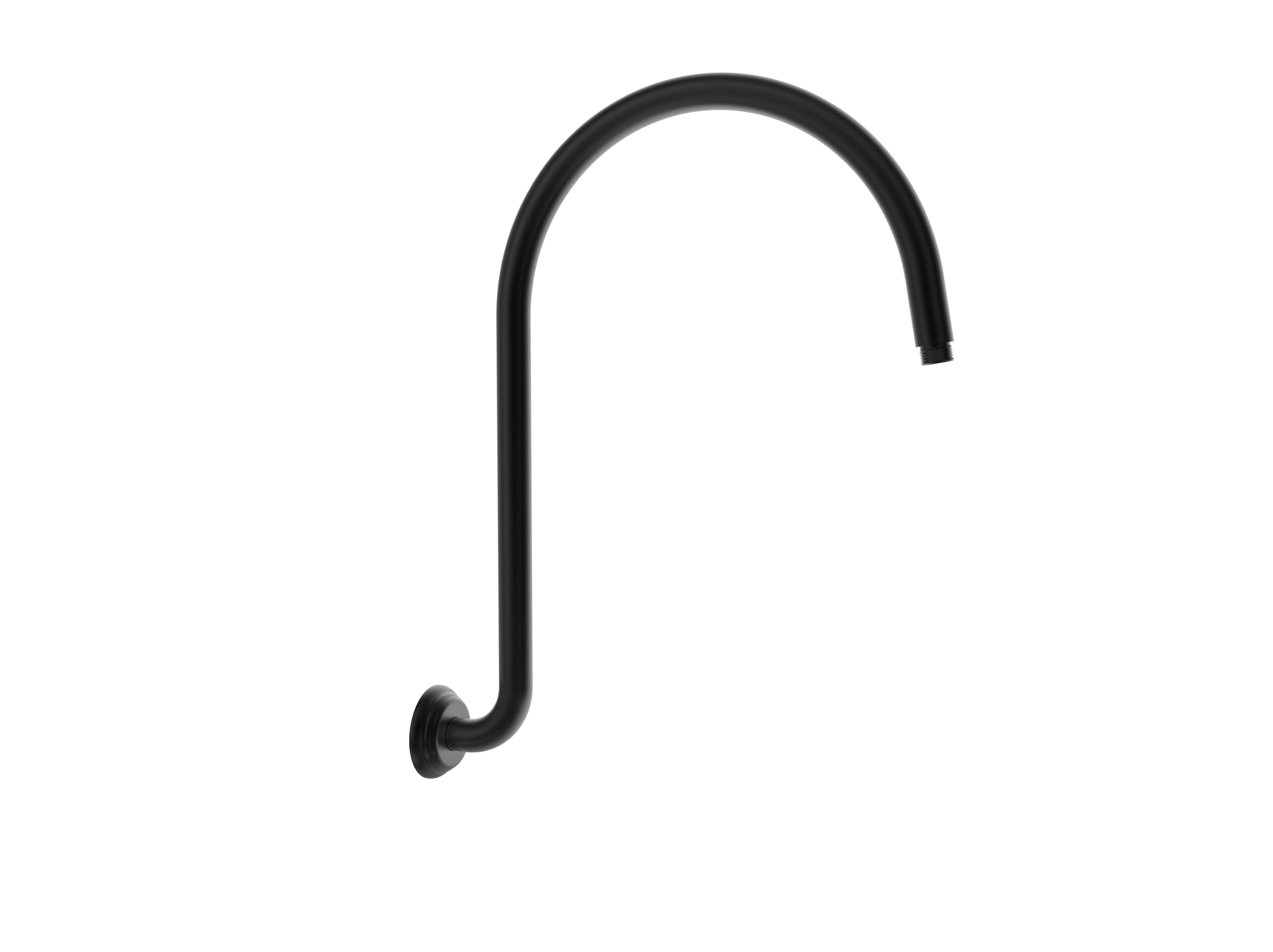 IKON CLASICO HIGH RISE SHOWER ARM 460MM MATTE BLACK