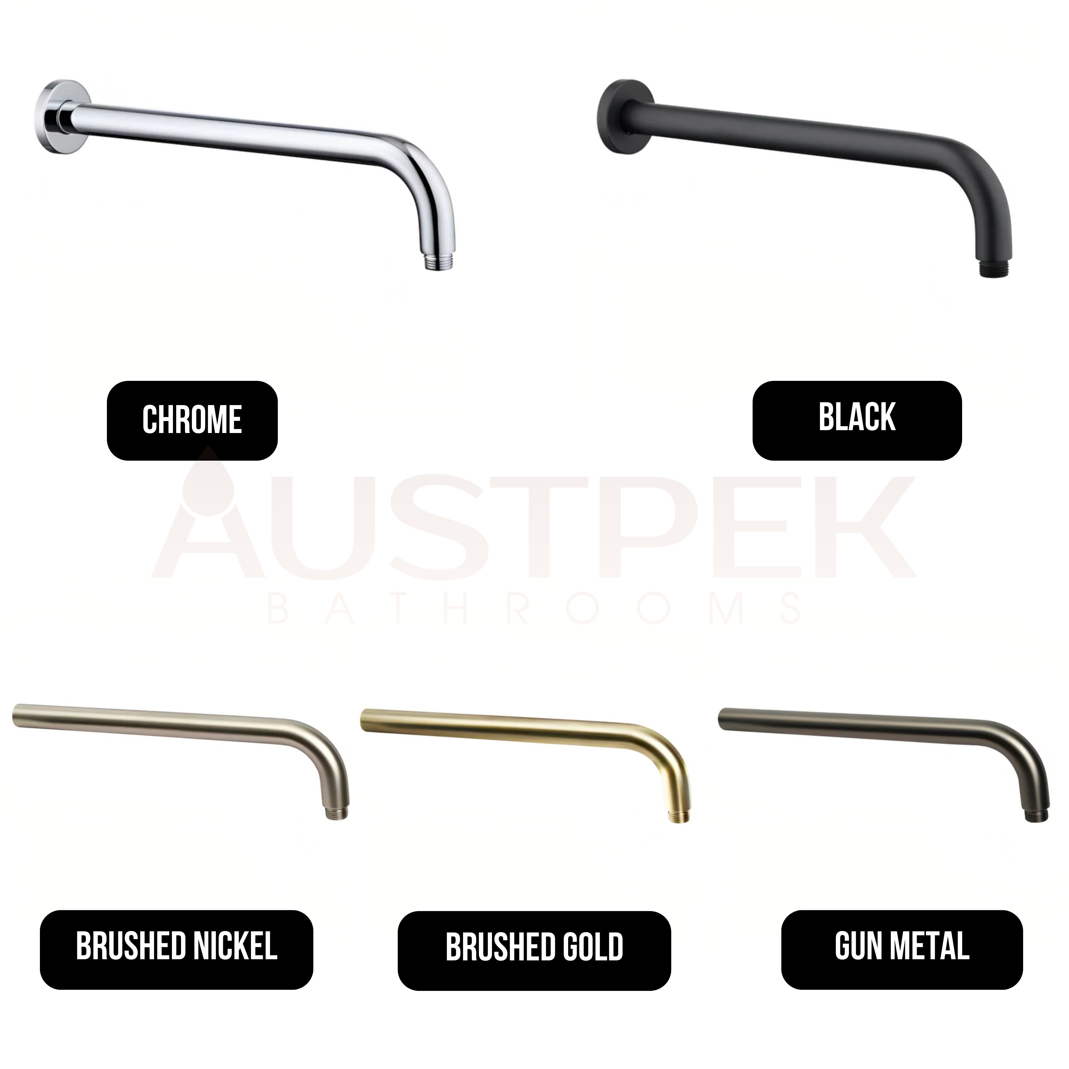 INSPIRE PAVIA W/SHOWER ARM BRUSHED GOLD 400MM