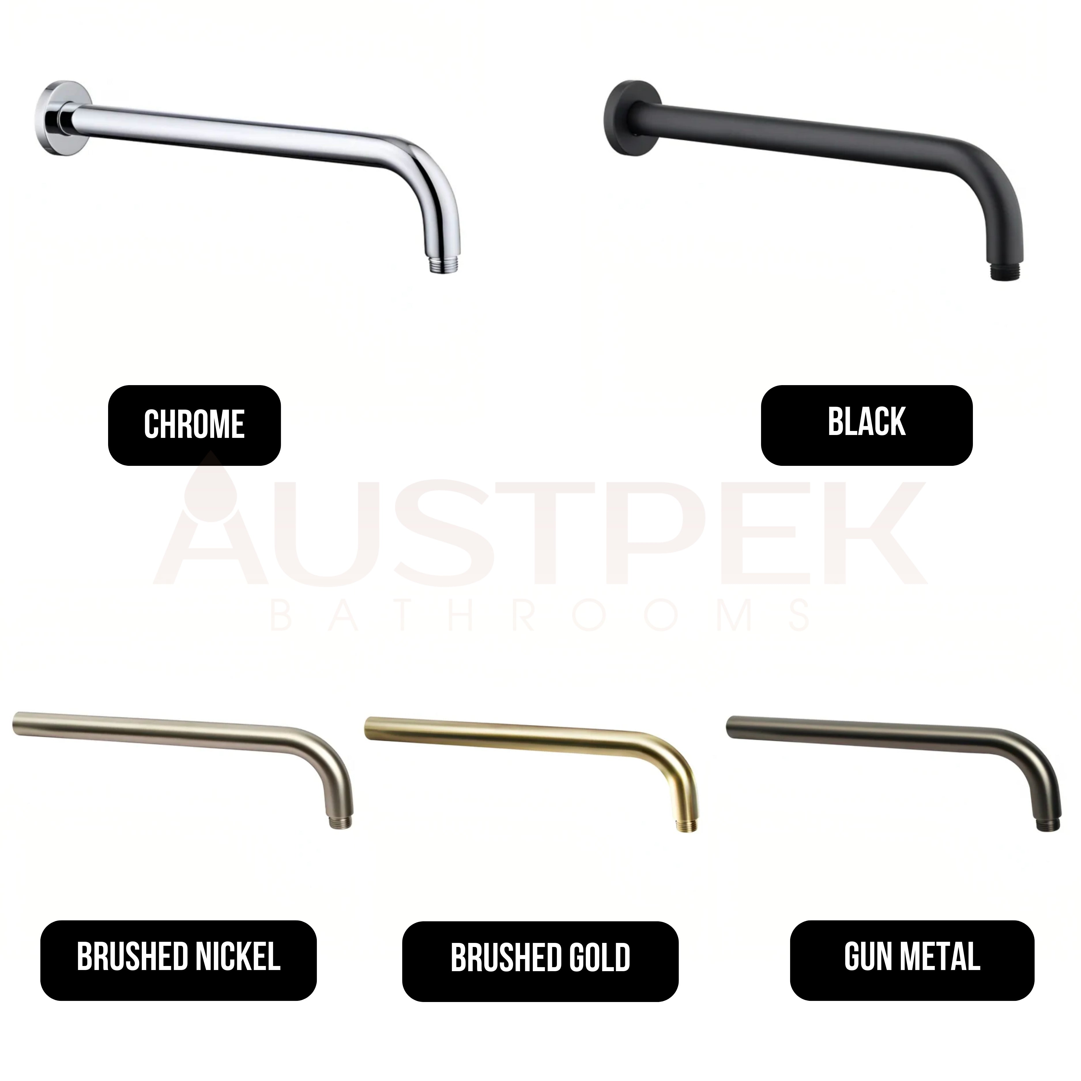 INSPIRE PAVIA W/SHOWER ARM GUN METAL 400MM