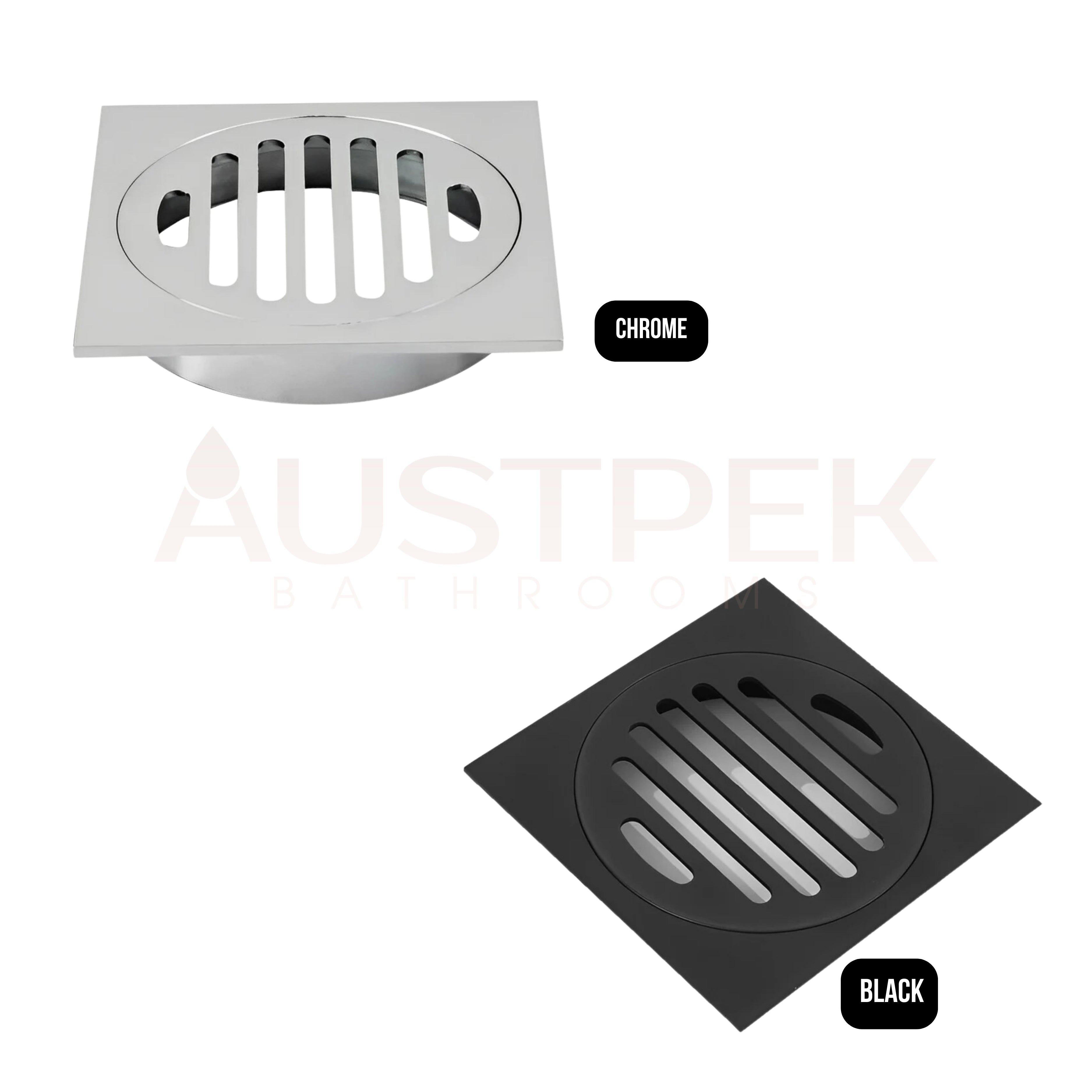 POSEIDON BRASS TWIST OPEN GRATE CHROME 110MM